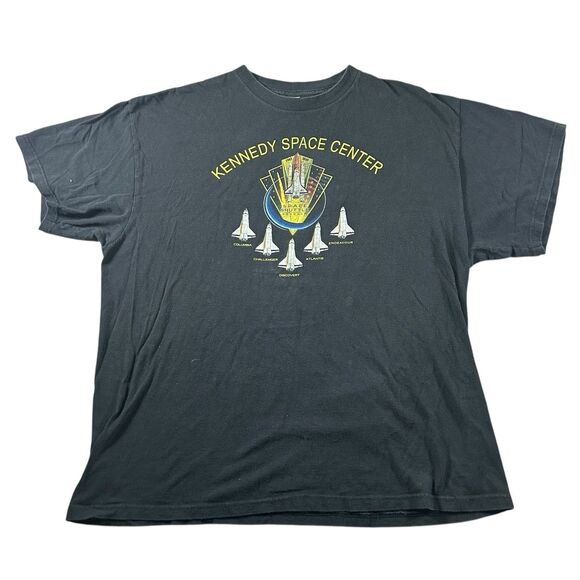 2011 NASA Kennedy Space Center Shuttle Program Graphic Shirt Mens XL Faded Y2K - Picture 2 of 11